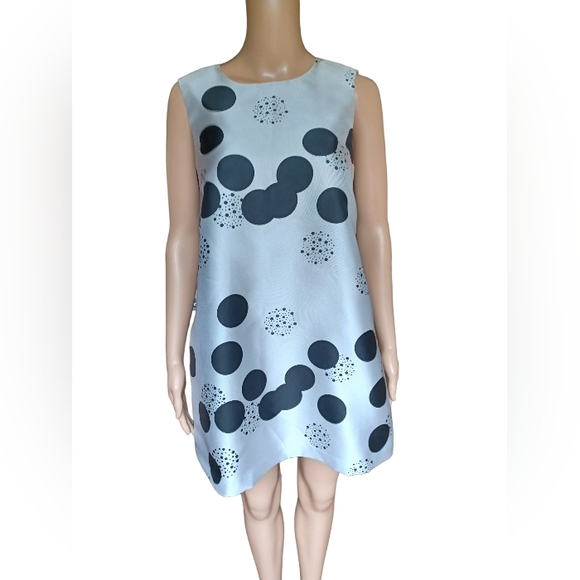 LANACAPRINA Womens Sleeveless Polkadot Aline Tunic Dress Knee Length Size Small - Picture 10 of 11